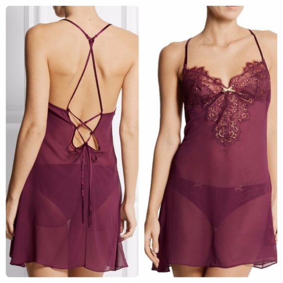 Elle Macpherson Silk Lace Chemise - Picture 1 of 7